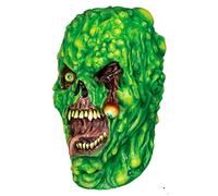 Ghoulish productions - Maschera di zombi biohazard. Maschera di lattice di zombi verde, maschera di lattice di zombi senza occhi, maschera di zombi verde spaventosa. Linea Zombie.