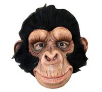 Ghoulish productions - Maschera Scimpanzé George, Linea Animali, Costume in lattice resistente, Dipinto a mano, Halloween, Sfilata di Carnevale, Festa in Maschera, Taglia unica per adulti.
