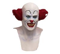 Ghoulish productions - Maschera Terrore Spaventosa, Linea Clown, Costume in lattice resistente, dipinta a mano, Halloween, Sfilata di Carnevale, Festa in Maschera, Taglia unica per adulti.