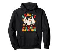 Ghouls Just Wanna Have Fun Retro Gruppo Halloween Ragazze Donne Felpa con Cappuccio
