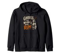 Ghouls Vuole Solo Avere Rum Divertente Bere Halloween Felpa con Cappuccio