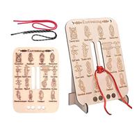 GHPKOTW 1 Kit Tavola Pratica Nodi, Allenamento Legare Nodi, Imparare Nodi Scogliera E Quadrati, Per Attività All'Aperto, Sopravvivenza E Campeggio