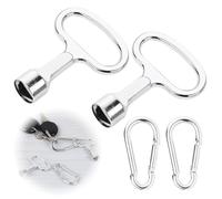 GHPKOTW 2 Chiave Contatore Enel，Chiavi Triangolari Universali In Metallo，Con Moschettone Per Cassette Elettriche, Gas, Acqua E Contatore Di Corrente, Chiavi A Bussola Triangolare Resistenti E Durevoli