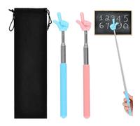 GHPKOTW 2 Pezzi Bacchetta Telescopica Allungabile, Accessori per Insegnanti, Materiali Didattici, Puntatore Retrattile per Aula, Mini Bastone per Insegnamento, Puntatore Manuale, Strumenti Educativi