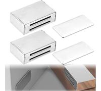 GHPKOTW 2 Pezzi Chiusure Magnetiche per Mobili Calamite per Mobili Chiusura Potenti Adesive Inox Forte Chiusure Magnetiche Calamita per Mobili Chiusura Magnetica per Porte Mobili Cassetti
