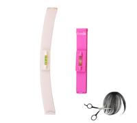 GHPKOTW 2 Pezzi Creaclip, Punte Per Capelli Che Tagliano I Capelli Modello Di Aiuto Per Il Taglio Dei Capelli Di Cavallino, Clip Per Il Taglio Dei Capelli, Guida Per Il Taglio Dei Capelli(Rosa)