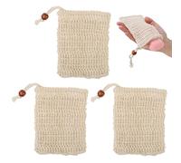 GHPKOTW 3 Pezzi Sacchetto Di Sapone Organico, Sacchetto Di Sapone Sisal, Sacchetto Di Sapone Naturale, Sapone Schiuma E Asciugatura, Esfoliazione, Massaggio, Sacchetto Di Sapone,Sacchetto Di Sapone