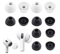 GHPKOTW 6 Paia Auricolari in Silicone Gommini Auricolari con Foro per Riduzione del Rumore per Airpods PRO in Ear Auricolari di Ricambio Cuscinetti Ear (S/M/L Bianco E Nero)