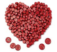 GHPKTOW 100 Pezzi Ceralacca per Sigillo di Cera,Perline di Ceralacca, Cera Lacca per Sigilli, Ceralacca Ottagonale, Ceralacca per Biglietti Buste Confezioni Regalo Matrimonio,Rossa