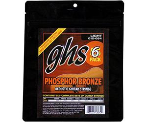 GHS Fosforo bronzo - S325 - Acoustic Guitar String Set, Light, .012-.054, confezione da 5