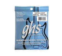 GHS™ Strings »BURNISHED NICKEL ROCKERS™ - BNR-XL - ELECTRIC GUITAR« Corde per Chitarra Elettrica - Polished Pure Nickel - Extra Light: 009-042
