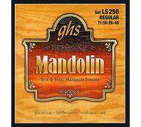 GHS Strings - Corde per mandolino - Seta e Acciaio - Estremità ad anello - Calibro regolare - (011-040) - Modello: LS250 SET