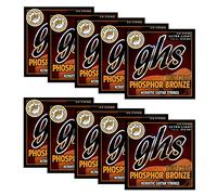 GHS Strings GHS Thin Core Phosphor Bronze 10 Sets-Ultra Light (011-041) Corde per chitarra acustica (TCB-UL-10