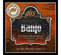 GHS™ Strings »PF110 STRING-SET FOR 5-STRING BANJO« Corde per 5-String Banjo - Nickel Plated Steel - Loop End - Light: 009-020