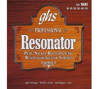 GHS™ Strings »PURE NICKEL ROLLERWOUND RESONATOR 1600« Corde per Chitarra Resonator - Pure Nickel - 1600 Set: 016-056