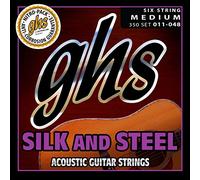GHS™ Strings »SILK AND STEEL - 350 - ACOUSTIC GUITAR« Corde per Chitarra Acustica - Silver Plated Copper - Medium: 011-048