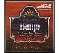 GHS PF 185 Banjo Almost Medium Stainless Steel 5-string Loop End