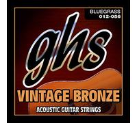 GHS™ Strings »VINTAGE BRONZE™ - VN-B - ACOUSTIC GUITAR« Corde per Chitarra Acustica - 85/15 Bronze - Bluegrass: 012-056