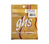 GHS™ Strings »VINTAGE BRONZE™ VN-UL ACOUSTIC GUITAR« Corde per Chitarra Acustica - 85/15 Bronze - Ultra Light: 010-046