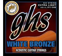 GHS Strings "WHITE BRONZE WB-XL ACOUSTIC GUITAR" Corde per Chitarra Acustica - Alloy 52™ - Extra Light: 011-048