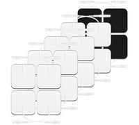 GHTENS Set di Accessori per Elettrodi, 20 Elettrodi in gel Autoadesivi Riutilizzabili 50 x 50 mm, Compatibile Con la Maggior Parte dei Dispositivi TENS e EMS, Con Connettore Pinn da 2 mm