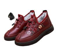 GHTRHSB Scarpe da donna in cotone spesso e caldo, antiscivolo, impermeabili, con motivo floreale, per attività all'aperto, per tutte le mamme di medie e anziane, vestibilità larga, per camminare