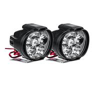 Ghulumn 2Pcs 6 LED per Motocicletta Gruppo 10W 1000Lm Universal Scooter ATV Fendinebbia Faretto 6000K Lampada Drl per Auto Bianca