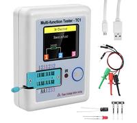 Ghulumn LCR- Tester per transistor multimetro, in plastica, a diodi, triodo, resistore, per MOSFET, NPN, Triac MOS