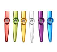 Ghulumn Set di 6 colori in metallo kazoo strumenti musicali buon per chitarra ukulele grande per bambini amanti della musica
