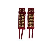 Ghungroo/campane imbottite in raso a 4 righe per bharatnatyam/kuchipudi/danze classiche