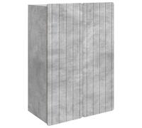GHVBNMF Armadio da parete grigio cemento, 66 x 34,5 x 92 cm, in legno | Armadio pensile versatile per soggiorno e corridoio con 2 ripiani e ante a 90 gradi per una conservazione ordinata.