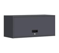 GHVBNMF Armadio da parete per garage, con anta a battente, 33 x 80 x 35 cm | Armadio sospeso compatto in acciaio per cantina, soggiorno o officina. La molla a gas garantisce una facile apertura.