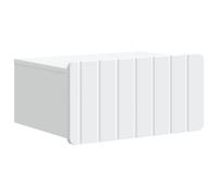 GHVBNMF Comodino da parete bianco, 49 x 34,5 x 24 cm, in legno | Armadio pensile salvaspazio per camera da letto e soggiorno. La console sospesa sfrutta in modo ottimale la superficie della