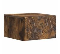 GHVBNMF Comodino da parete in rovere affumicato, 49 x 34,5 x 20 cm | Armadietto pensile compatto con cassetto per camera da letto. Crea spazio e mantiene il pavimento sempre libero.