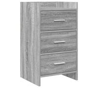 GHVBNMF Comodino grigio sonoma, 40 x 36 x 70 cm | Cassettiera compatta per camera da letto con 3 cassetti e robuste maniglie in metallo per uno spazio ordinato.