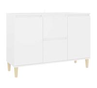 GHVBNMF Credenza bianca, 103,5 x 35 x 70 cm, comò con ante e cassetti | Credenza sottile per corridoio e soggiorno. Offre un pratico spazio dietro 2 ante e eleganza per la tua casa.