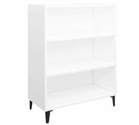 GHVBNMF Credenza bianca, 69,5 x 32,5 x 90 cm, comò in legno | Versatile armadietto con 3 ripiani per soggiorno e corridoio, facile da pulire e dal design senza tempo.