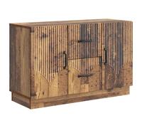 GHVBNMF Credenza in legno anticato, 89 x 34,5 x 57 cm, credenza in legno | Cassettiera compatta per soggiorno e corridoio con 2 ante e 2 cassetti per riporre in ordine nella vita di tutti i giorni.