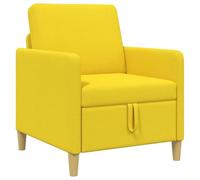 GHVBNMF Divano a 1 posto con vano portaoggetti, giallo chiaro, 72 x 78 x 87 | Poltrona compatta con vano apribile integrato per piccoli salotti, rivestimento rimovibile e robusta base in metallo.