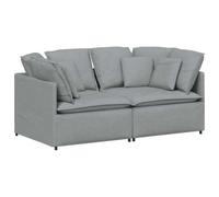 GHVBNMF Divano angolare modulare set di 2 divani imbottiti con cuscino | Divano in tessuto combinabile in modo flessibile con struttura in metallo per soggiorno, balcone o zona salotto.