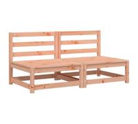 GHVBNMF Divano da giardino senza braccioli, 2 pezzi, 70 x 70 x 67 cm, in | Set modulare in vero legno non trattato per ore di relax in giardino, sulla terrazza o sul balcone.