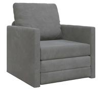 GHVBNMF Divano letto in velluto grigio scuro, 74 x 77 x 81 cm, divano | Divano letto compatto con imbottitura morbida e meccanismo di trasformazione facile per gli ospiti che dormono in soggiorno.