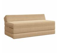 GHVBNMF Divano pieghevole a 2 posti, in tessuto, verde e grigio, 120 x 60 x | Versatile letto pieghevole per soggiorno e camera da letto, si piega rapidamente dalla chaise longue a un comodo materasso.