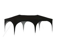 GHVBNMF Gazebo pop-up per feste, 6 x 3 m, regolabile in altezza, nero | Tenda da giardino flessibile con regolazione in altezza a 3 livelli, robusto telaio in metallo e tessuto Oxford per feste