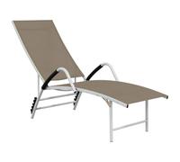 GHVBNMF Lettino da giardino in alluminio e textilene, extra alto, colore | Schienale regolabile in modo continuo e posizione di seduta rialzata per terrazze, aree piscina e giardino di casa.