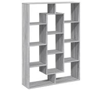 GHVBNMF Libreria grigio Sonoma, 102 x 29 x 143 cm, scaffale divisorio | Scaffale moderno con 11 scomparti per soggiorno e ufficio, robusto materiale in legno con supporto da parete fisso.