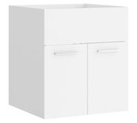 GHVBNMF Mobile sottolavabo bianco, 41 x 38,5 x 46 cm, in legno | Armadietto da bagno compatto per bagni piccoli: 2 ante e 1 scomparto offrono spazio ordinato sotto il lavandino.