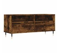 GHVBNMF Mobile TV basso in rovere affumicato, 100 x 34,5 x 44,5 cm | Pratico mobile TV con cassetti e scomparti per tenere in ordine il soggiorno o la camera da letto, portato da gambe in ferro.