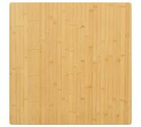 GHVBNMF Piano da tavolo in bambù, quadrato, 80 x 80 x 1,5 cm, per tavolo da | Robusto piano di ricambio in bambù con bordi arrotondati per tavolino da caffè o bistrot nel settore gastronomico.