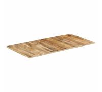 GHVBNMF Piano in legno massiccio di mango, 120 x 60 cm, piano di ricambio | Piano in legno rustico per sala da pranzo, bistrot e home office, include 2 travi di rinforzo in vero legno.